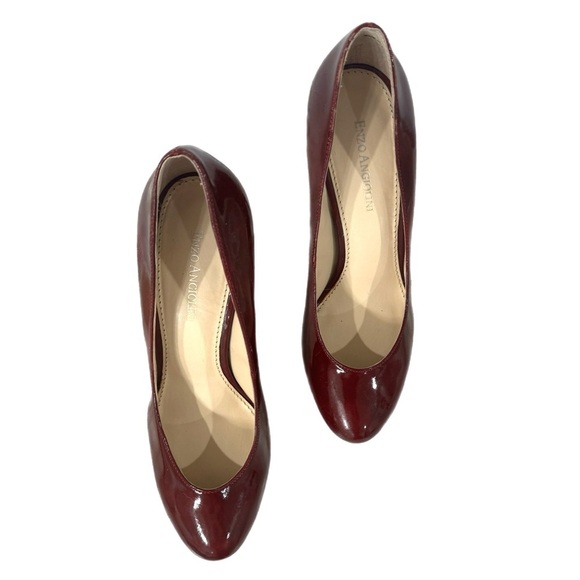 Enzo Angiolini High Heels Women’s Sz 6 Merlot Snake Skin Vegan Patent Leather - Picture 3 of 15
